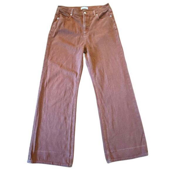 Loft the wide leg crop high rise burnt orange jeans 10/30 - Picture 1 of 12